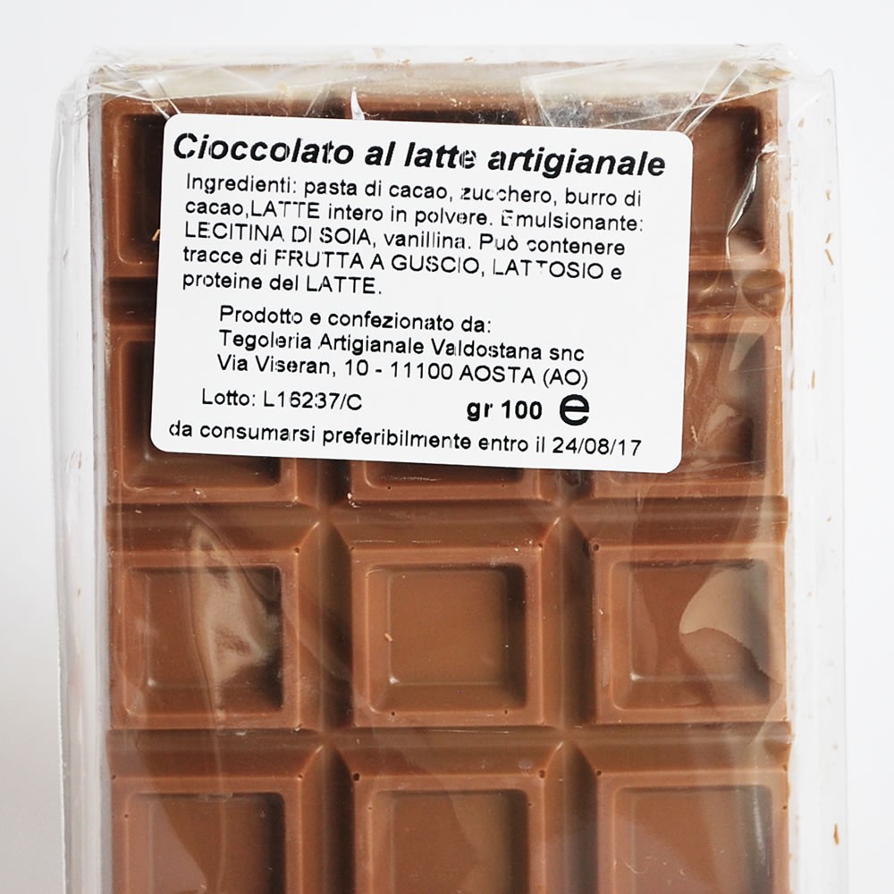 Cioccolato al latte 3 pezzi da 100gr