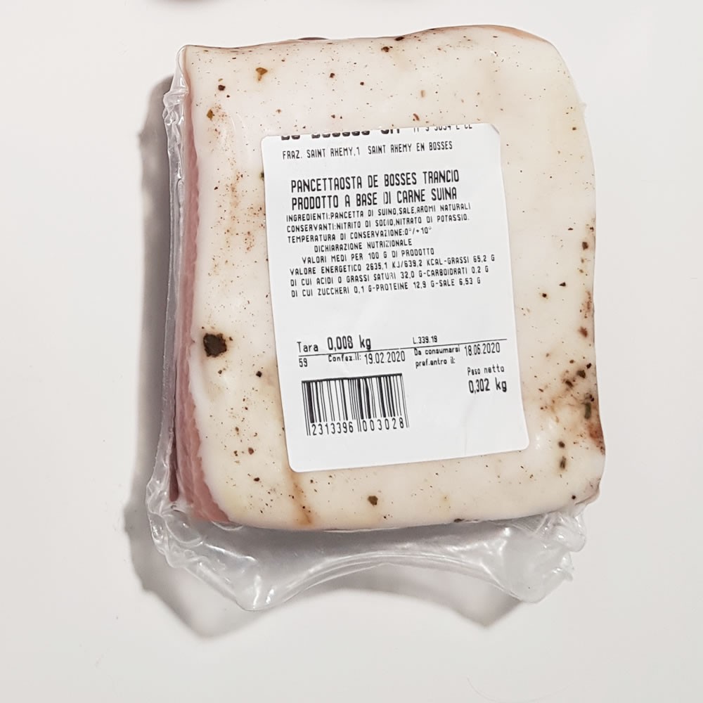 PancettAosta trancio sottovuoto 300gr.