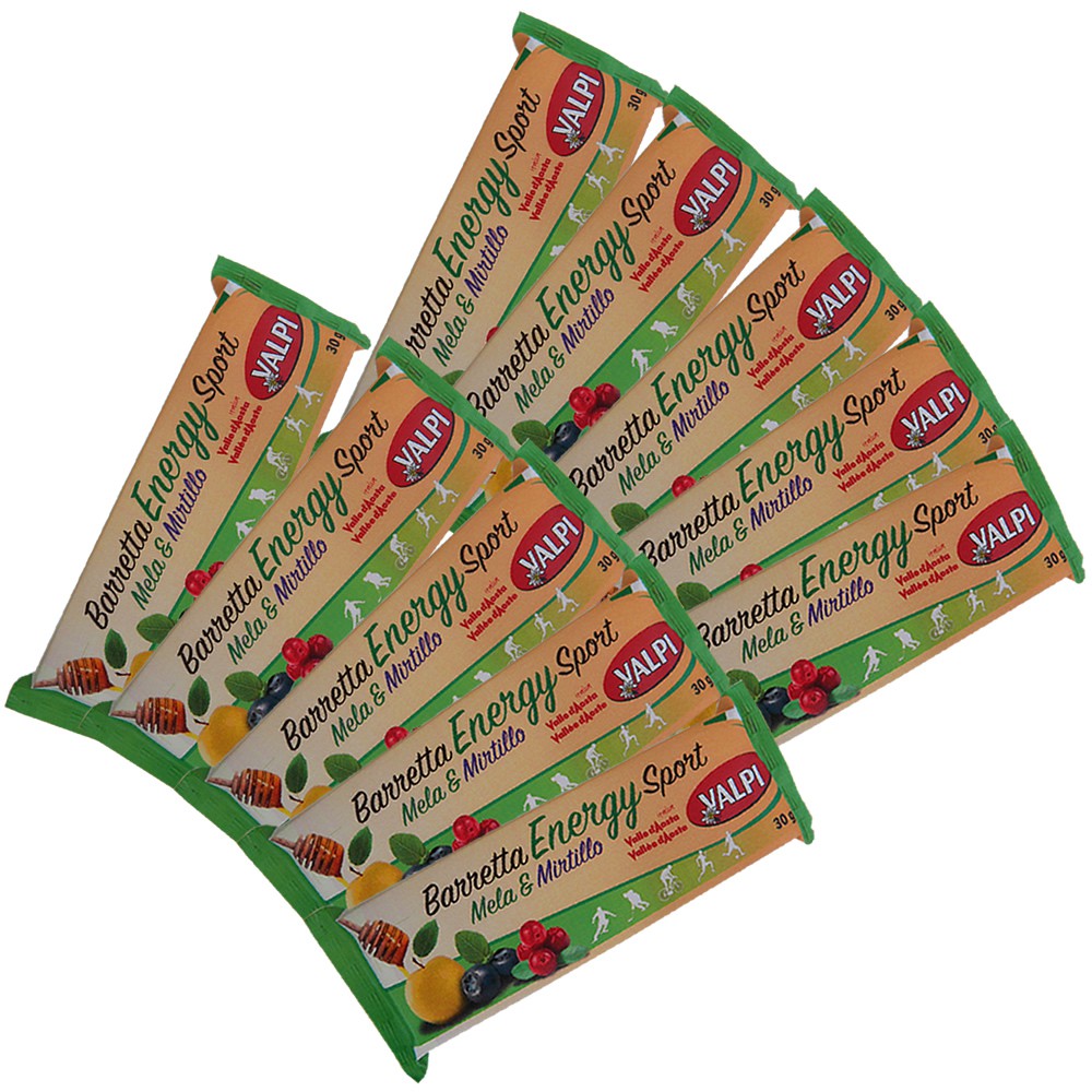 25 Barrette Energy Sport alle Mele e Mirtilli 30 gr