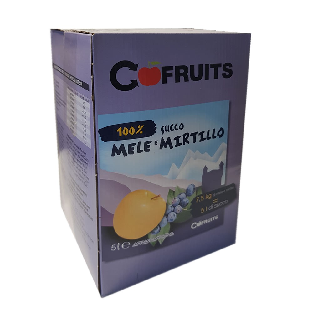 Succo di mela e mirtillo 100% naturale lt 5
