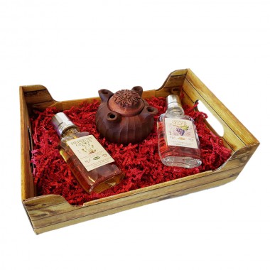 Coppa dell'amicizia Valdostana 4 becchi con 2 tascabili da 10CL e confezione regalo