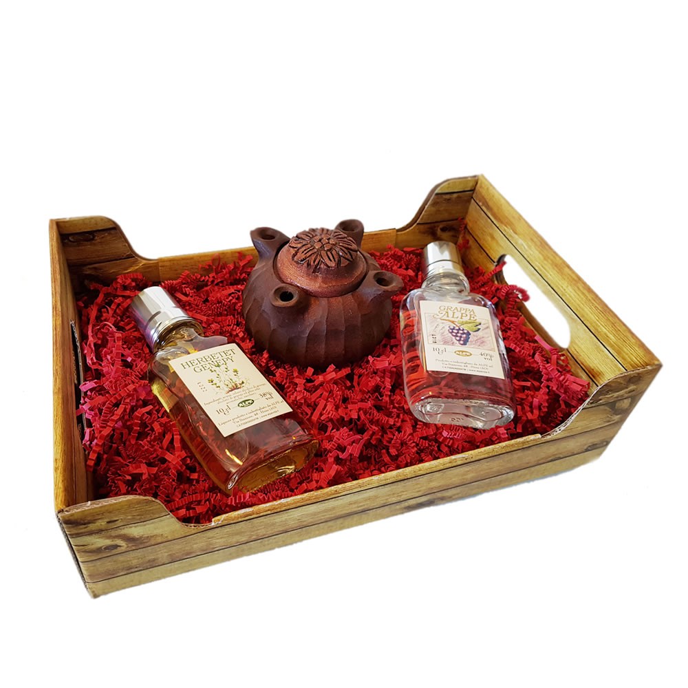 Coppa dell'amicizia Valdostana 4 becchi con 2 tascabili da 10CL e confezione regalo