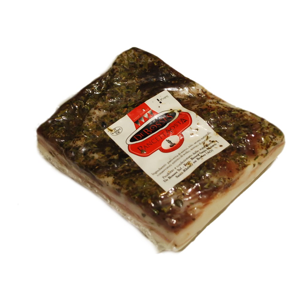PancettAosta al peperoncino trancio sottovuoto 300gr.