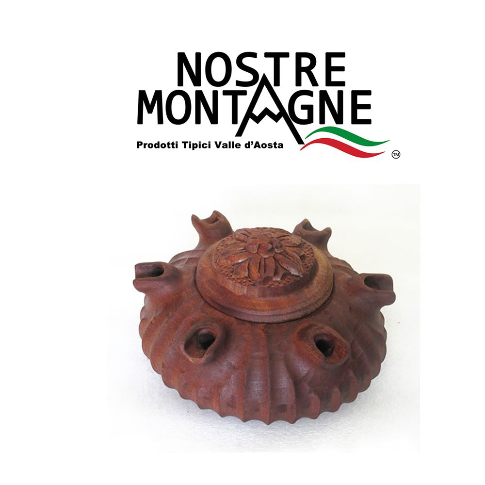 Coppa 6 Becchi in legno di mogano