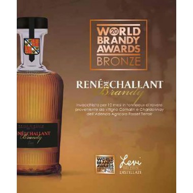 Brandy René de Challant 70cl con cravatta in legno