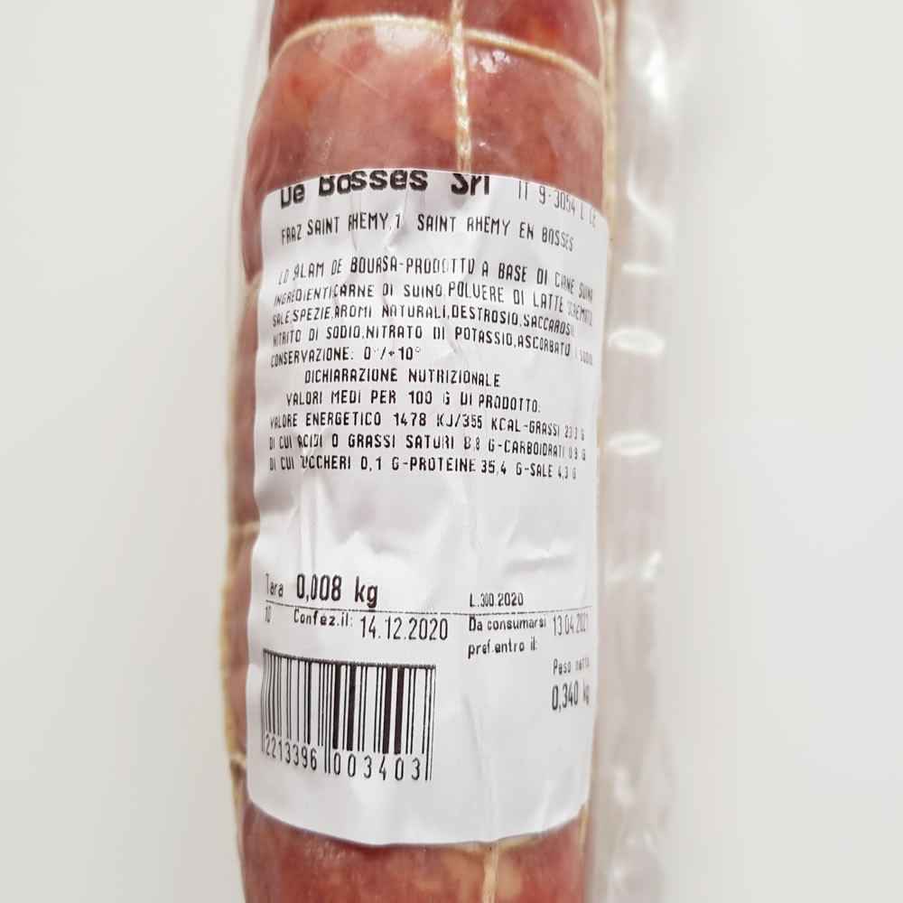 Salam de Boursa - Salametto di carne suina 350gr