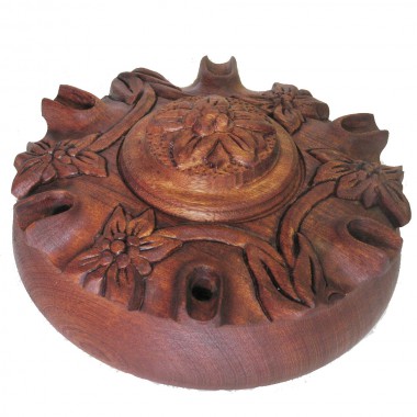 Coppa 6 Becchi Stella in legno di mogano