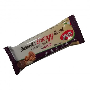 25 Barrette Energy Sport con noci e uvetta 25gr