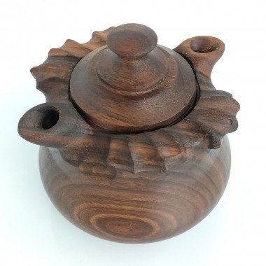 Coppa 2 Becchi mignon in legno di noce