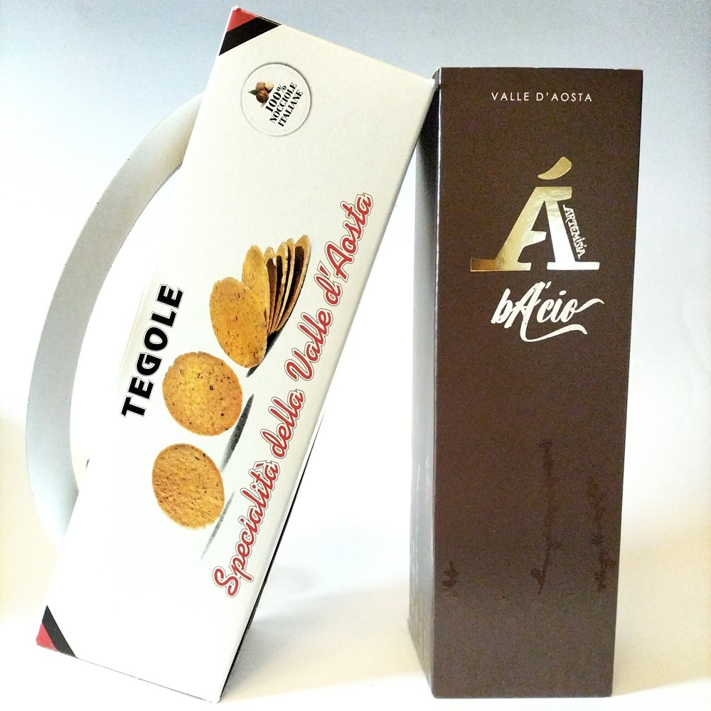 Bàcio Liquore di Génépy e Cioccolato 50 cl con tegole della Valle d'Aosta 300 g