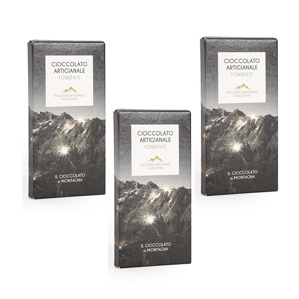 Cioccolato fondente 3 pezzi da 100gr