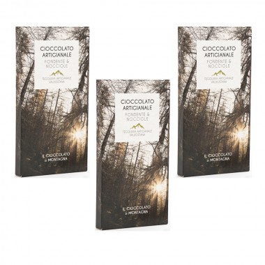 Cioccolato fondente con nocciole 3 pezzi da 100gr