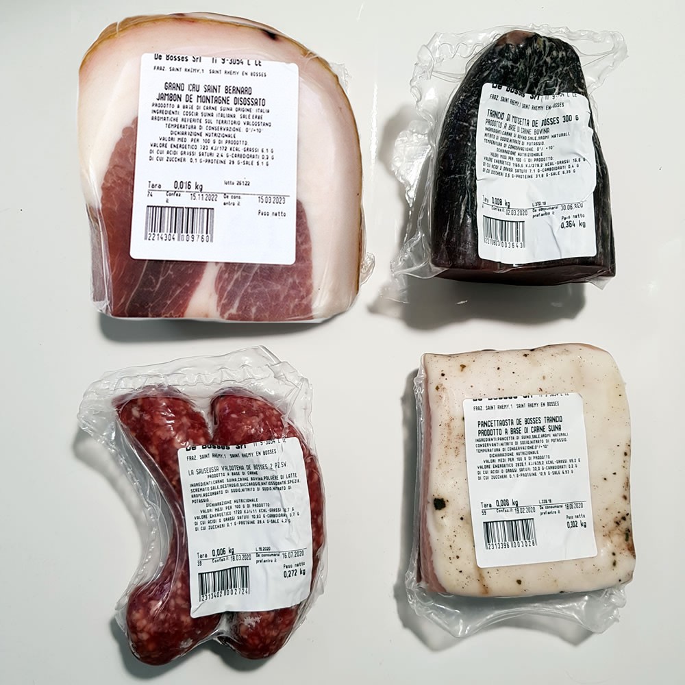 Tagliere eccellenze valdostane "De Bosses" 2022