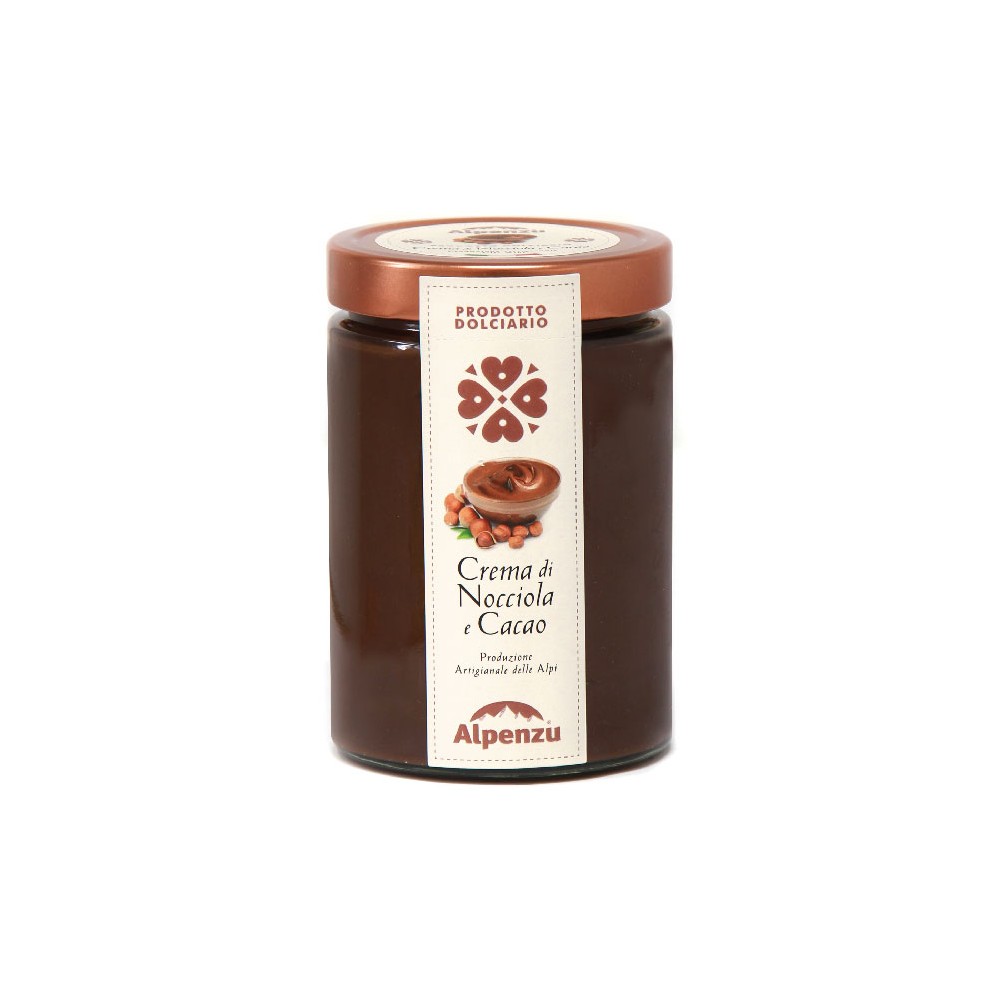 CREMA DI NOCCIOLA E CACAO  600 G