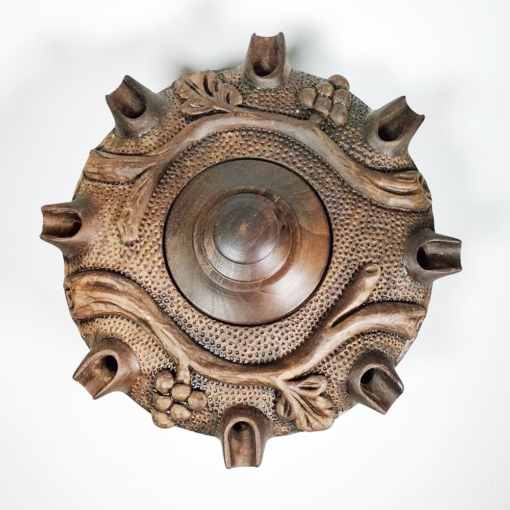 Coppa UVA 8 Becchi in pregiato legno di noce + Genepy Nostre Montagne