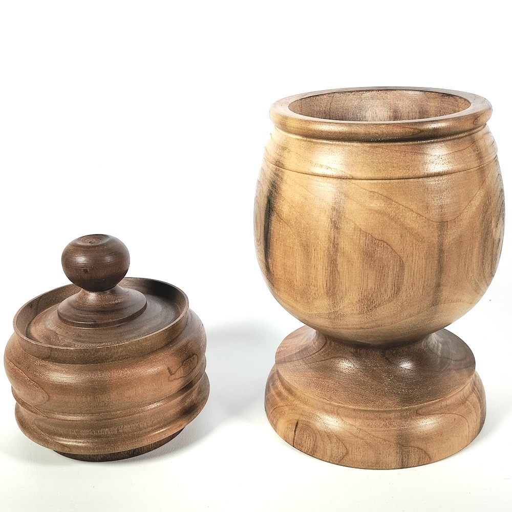 Grolla valdostana liscia in noce 26 cm - (pezzo unico)