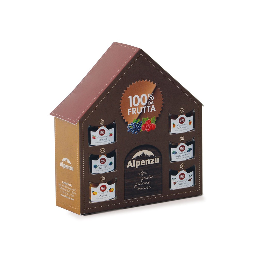 CASETTA CON 6 COMPOSTE 100% DA FRUTTA 28 G. (168g totale)