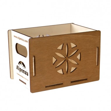 ALPENZU SMALL WOODEN BOX (6 POTS)