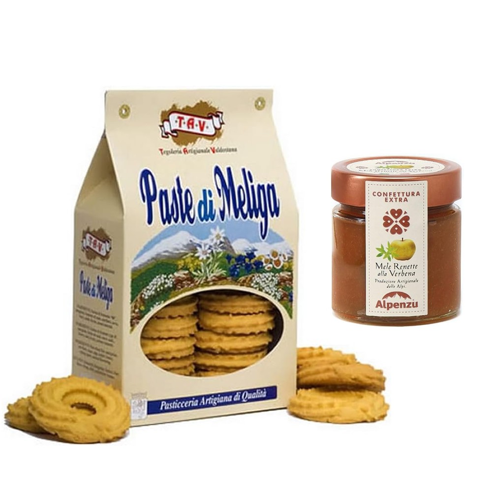 Paste di Meliga 300gr + Confettura di mele renette alla verbena Valle d'Aosta 270gr