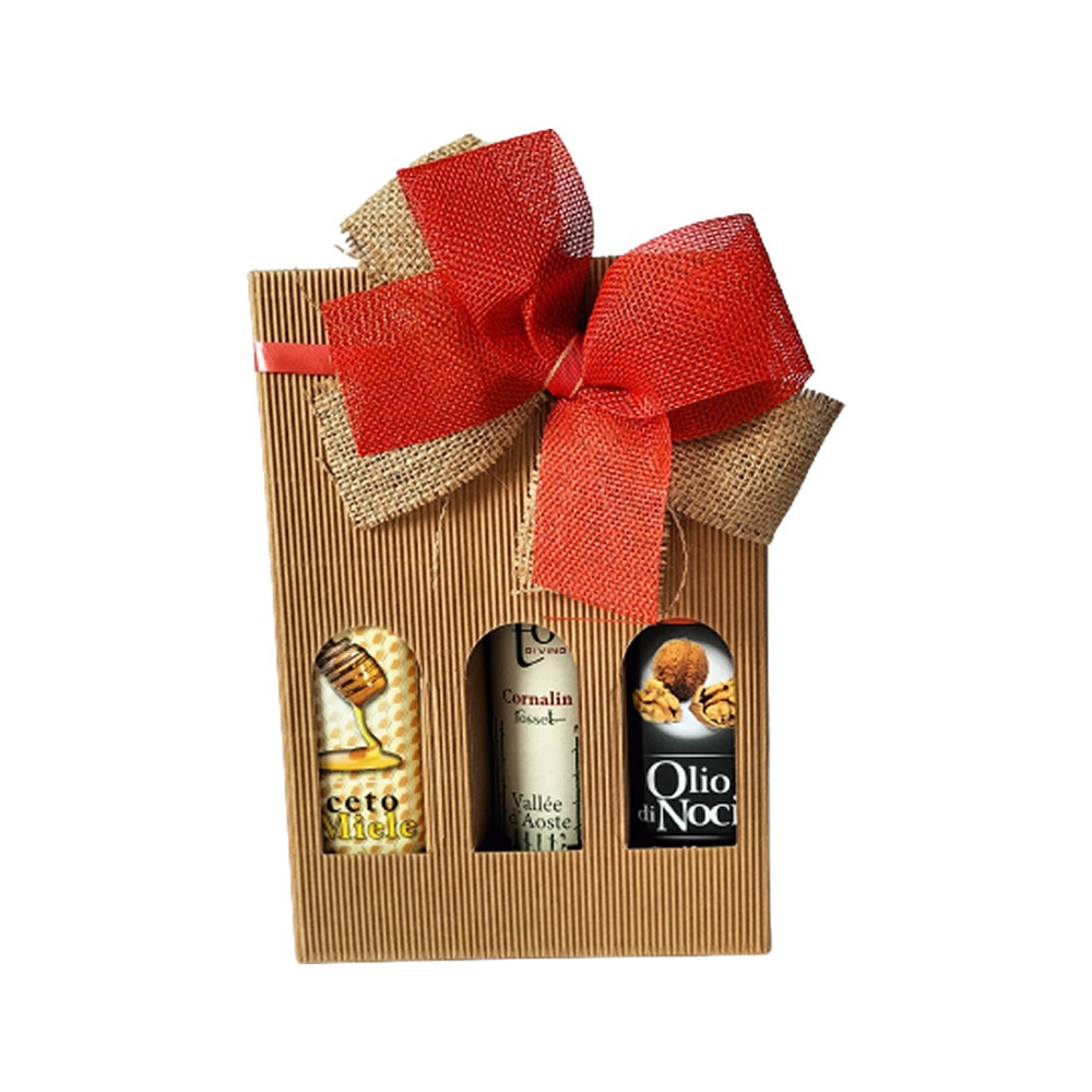 Tris aceto di miele + aceto di Cornalin + olio di noci (250 ml)