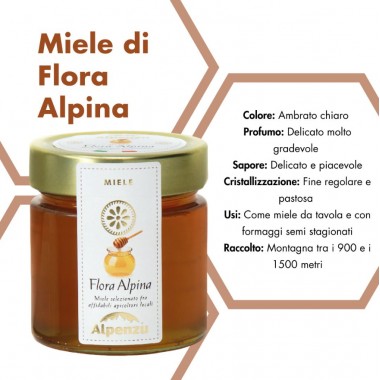 MIELE DI FLORA ALPINA 100% ITALIANO 750 g