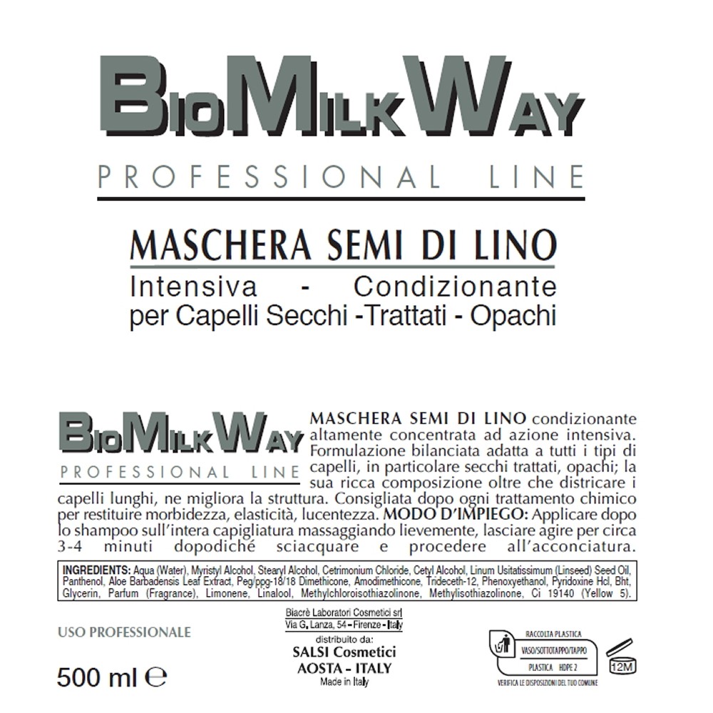 Maschera intensiva semi di lino 500ml