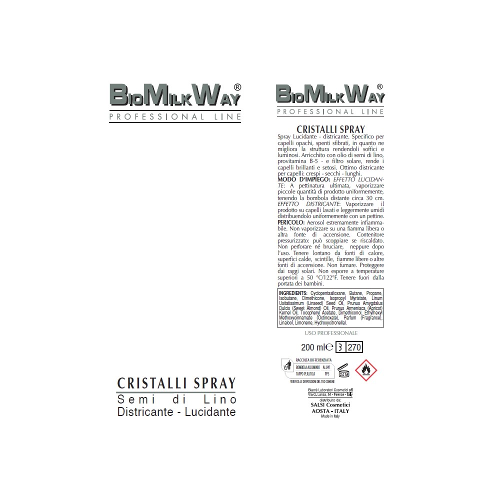 Cristalli spray - semi di lino 200ml