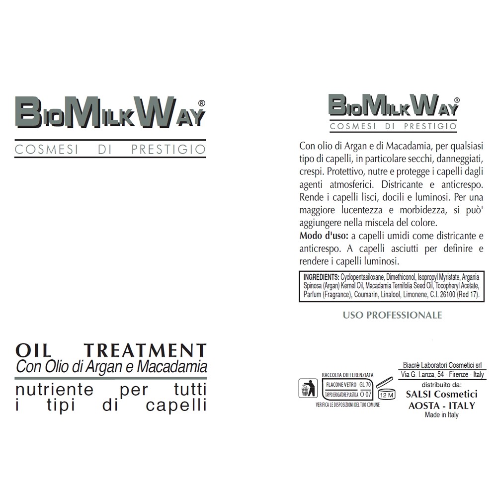 Oil treatment argan e macadamia 30ml