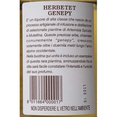 Herbetet Genepy 70cl speciale 6 bottiglie