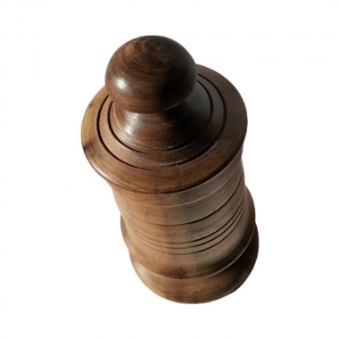 Grolla valdostana liscia in noce 24 cm - (pezzo unico)