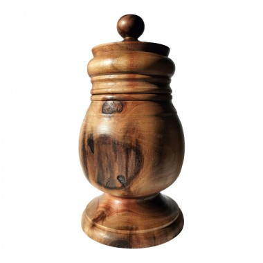 Grolla valdostana liscia in noce 26 cm - (pezzo unico)