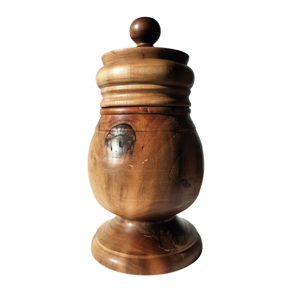 Grolla valdostana liscia in noce 26 cm - (pezzo unico)