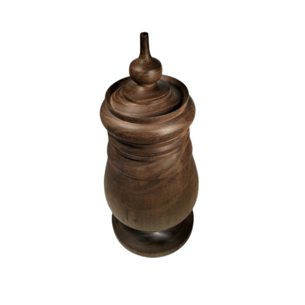 Grolla valdostana liscia in noce 30 cm - (pezzo unico)