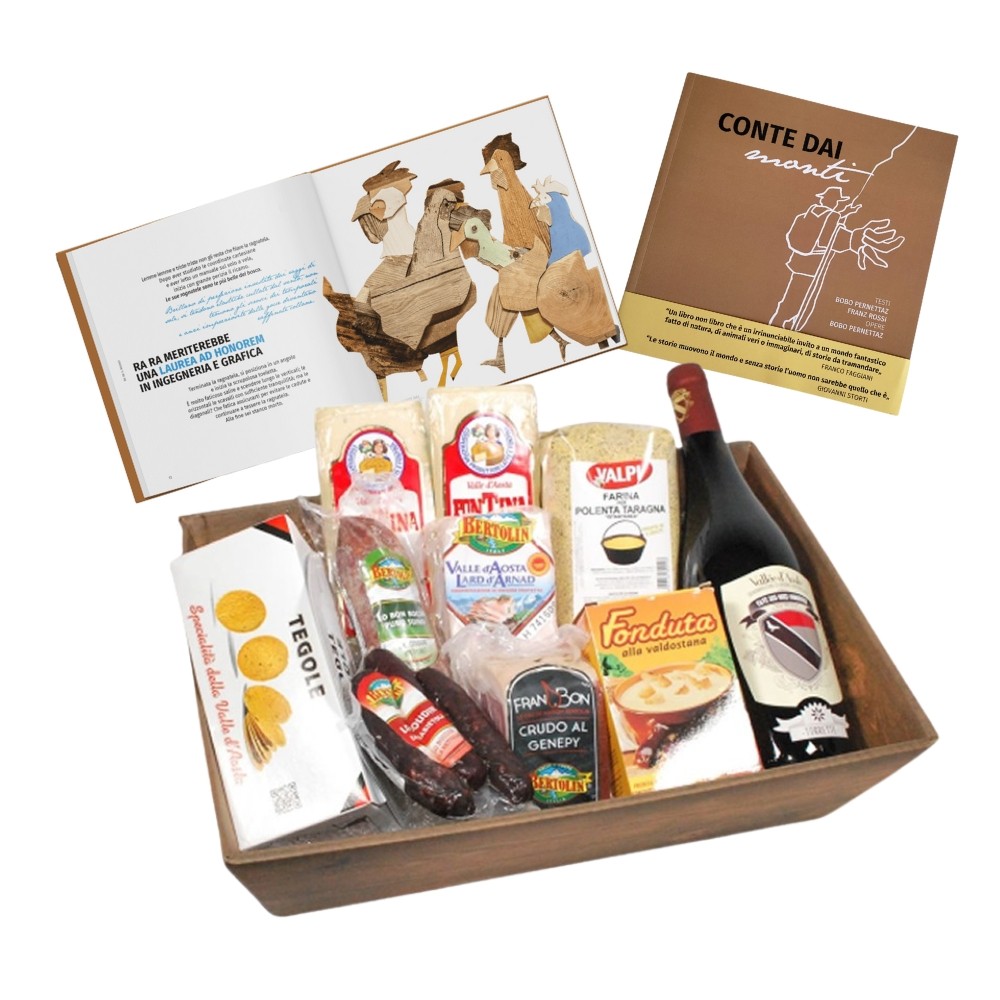 Cassetta “Mont Blanc” con libro "Conte Dai Monti"