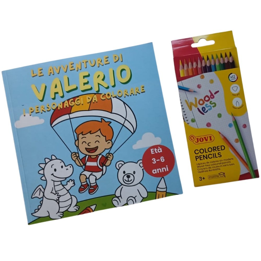 Le avventure di Valerio con 12 matite – I personaggi da colorare