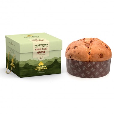 Panettone artigianale con marrons glaces 750 gr