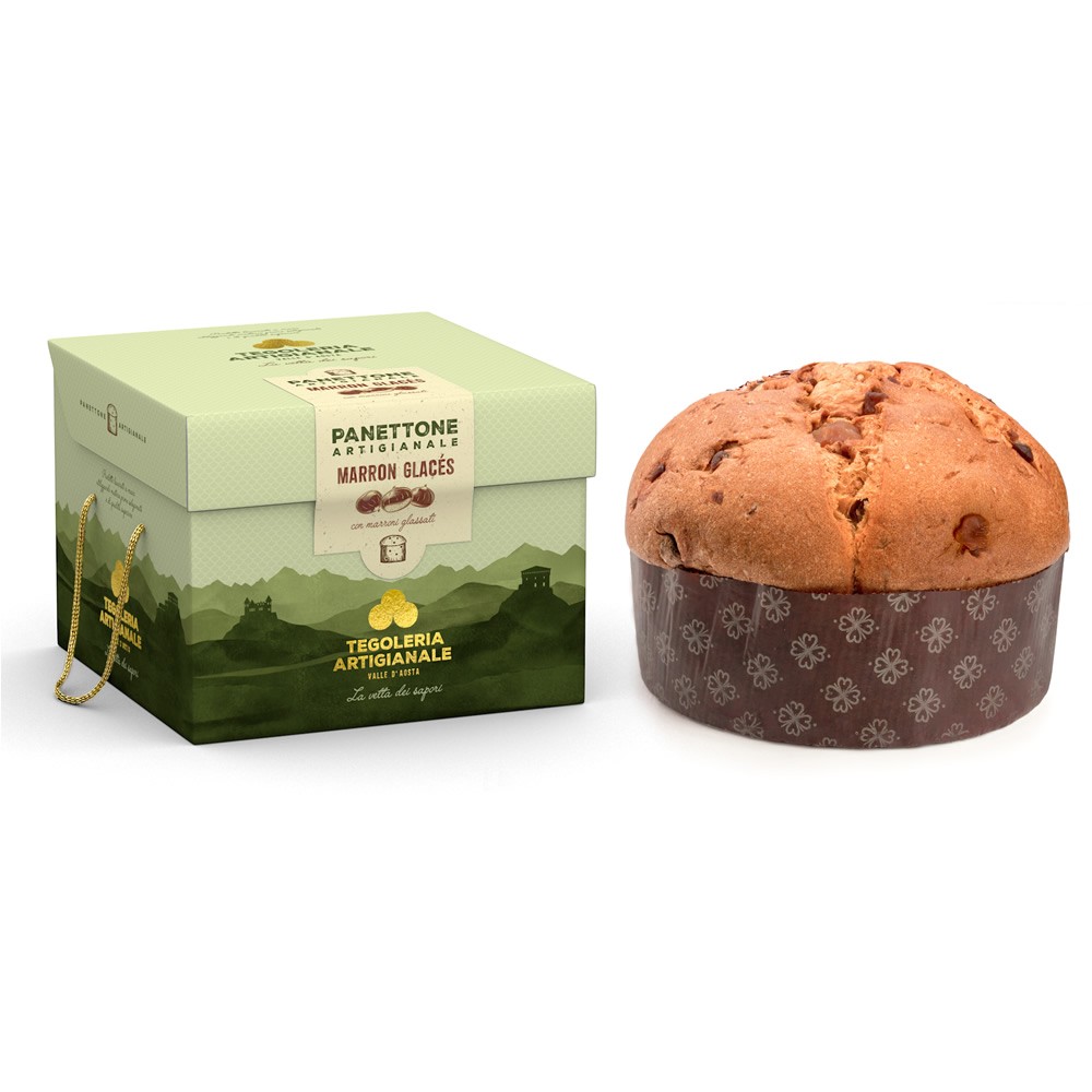 Panettone artisanal aux marrons glacés 750 gr