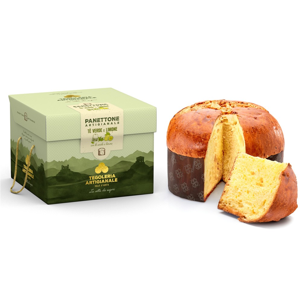 Panettone artigianale al the e limone 750 gr