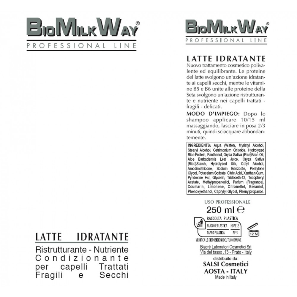 Latte idratante per capelli 100ml