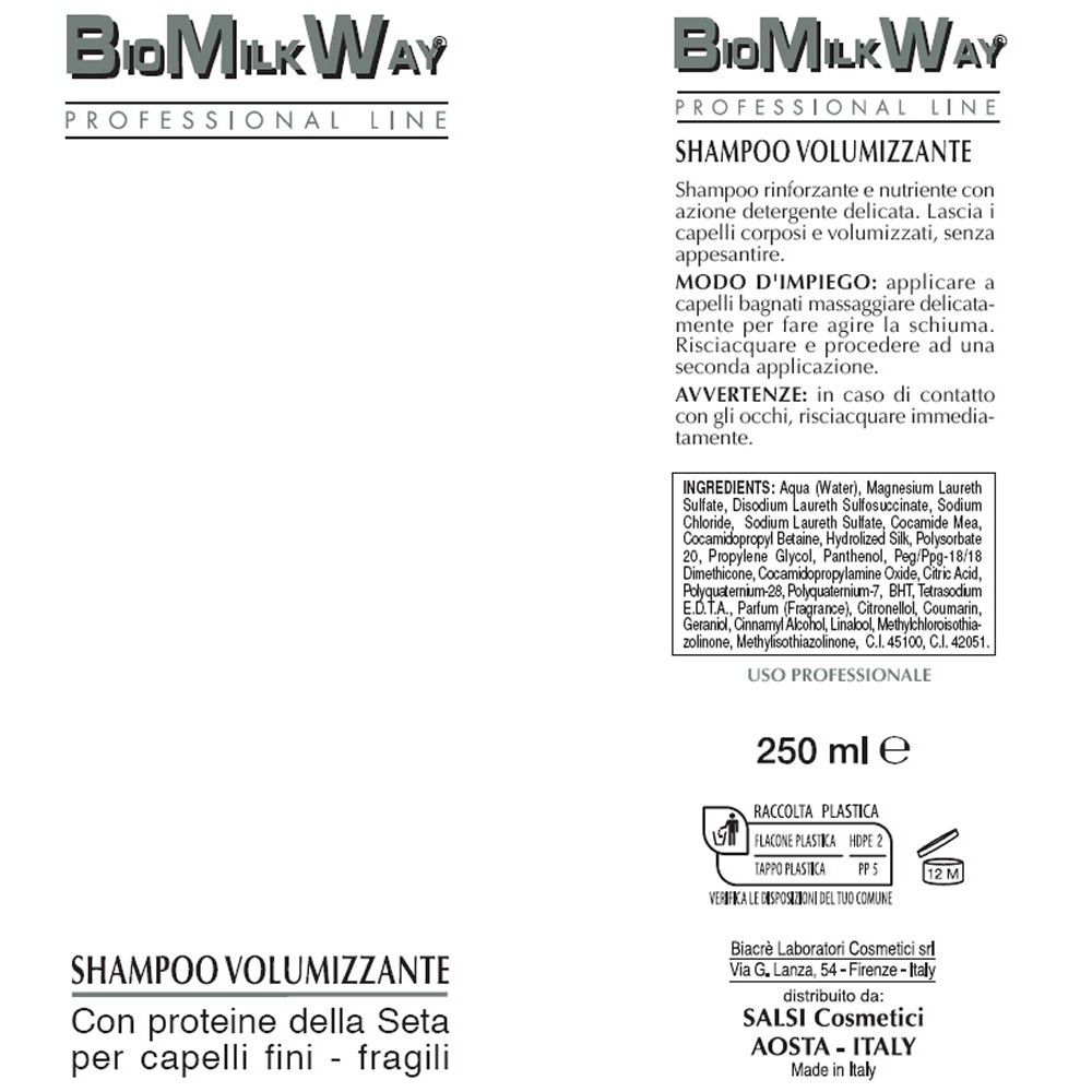 Volumizing shampoo - silk 250ml