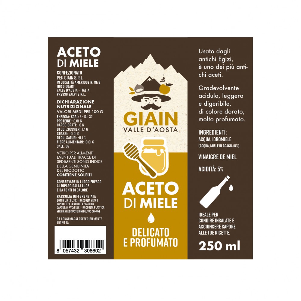 Vinaigre de miel 250 ml