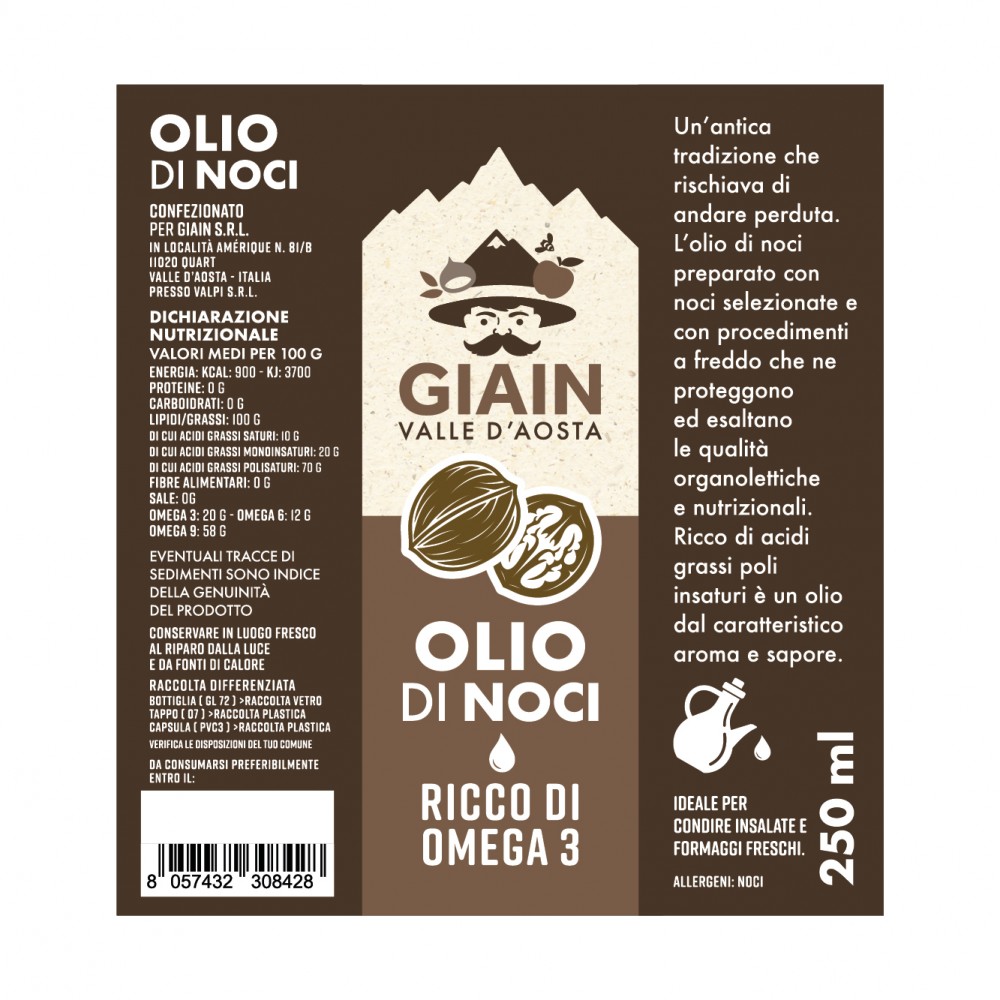 Cold-Pressed Walnut Oil 250ml