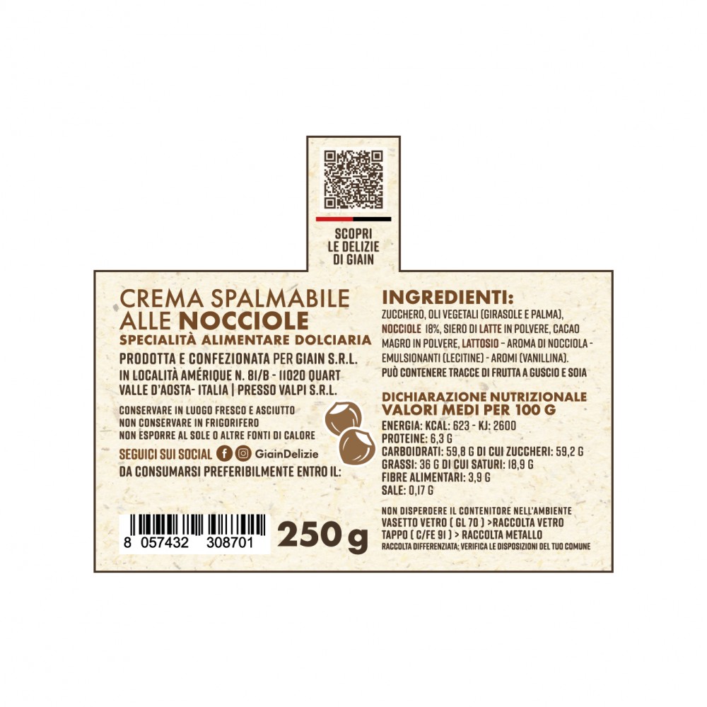 Crema alle Nocciole 250 g