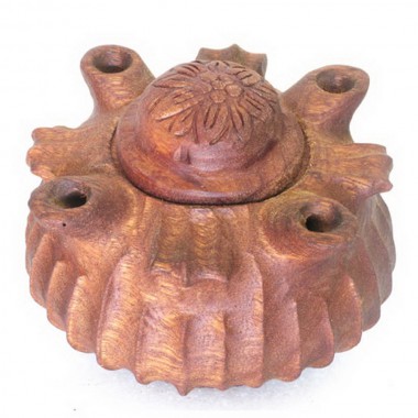 Coppa 4 Becchi in legno di mogano