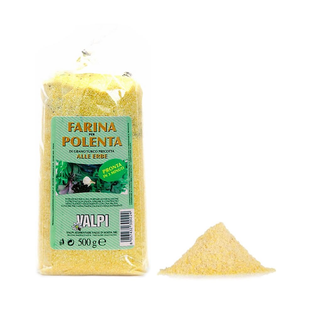 Farina polenta precotta erbe due confezioni da 500g