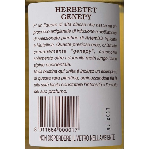Herbetet Genepy 70cl